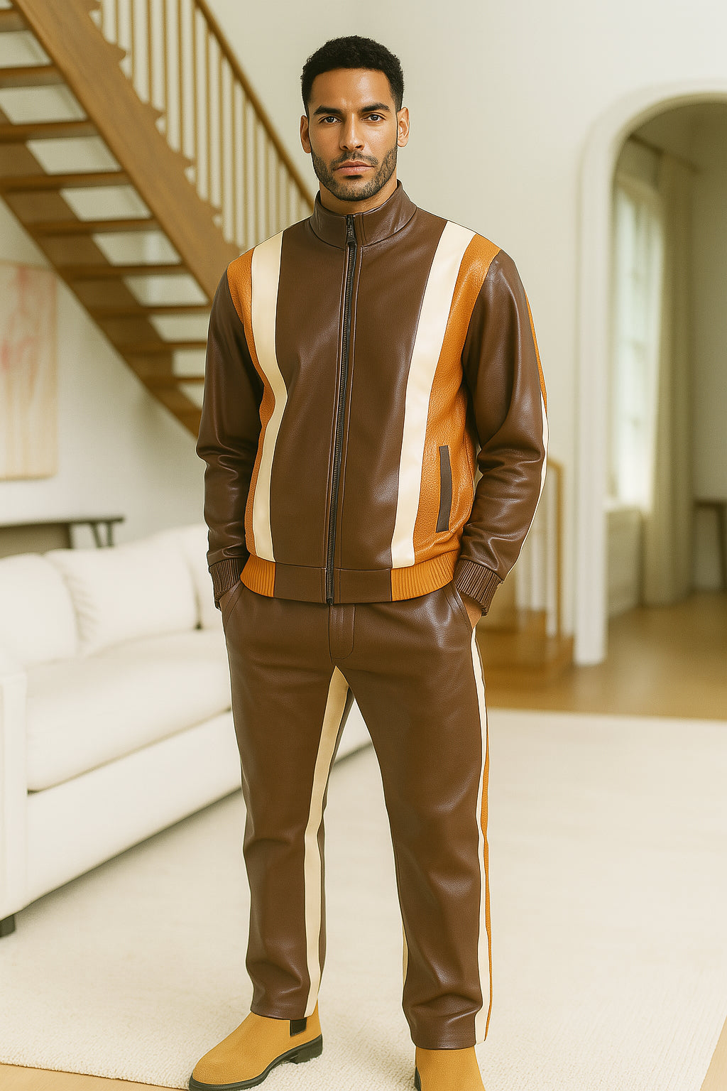 Stacy Adams | PU Leather Jogging Set | 2005