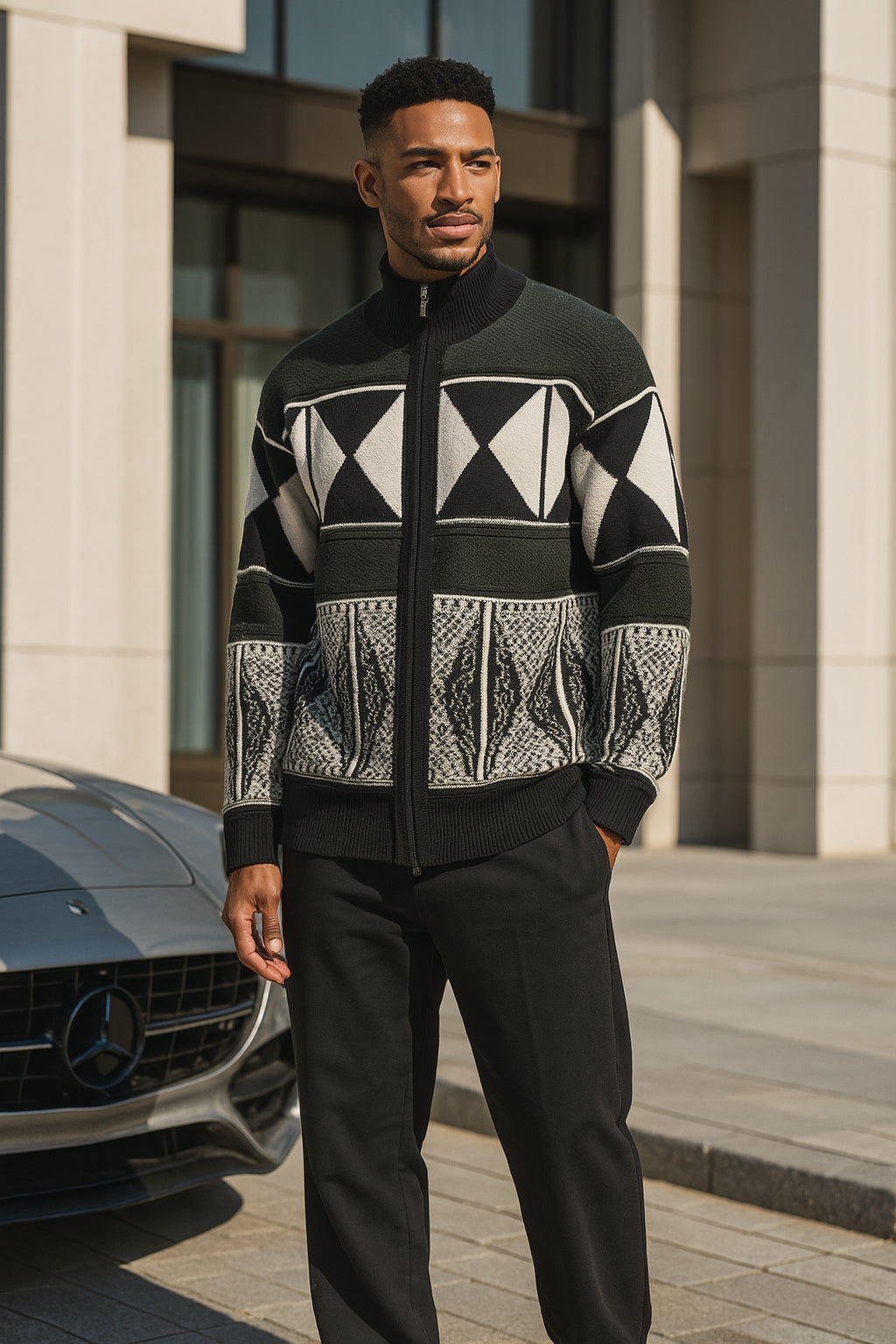 SilverSilk | Full Zip Sweater | 11008