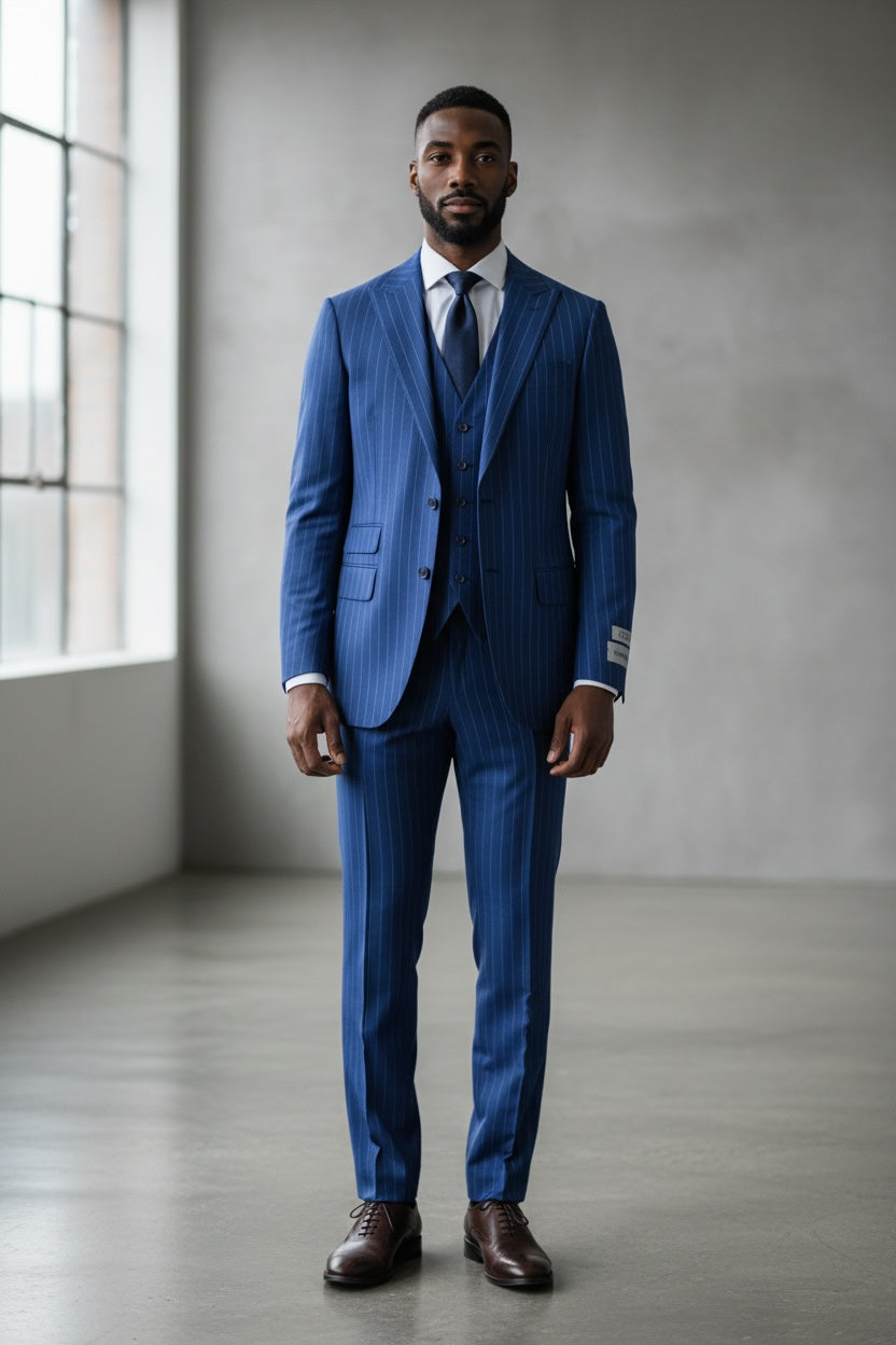 Saboo | 3pc Pinstripe Suit | 8038
