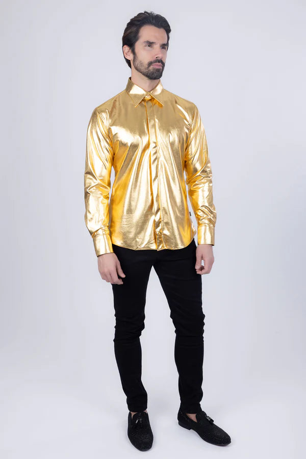 Barabas | Metallic Button Down | 4B38