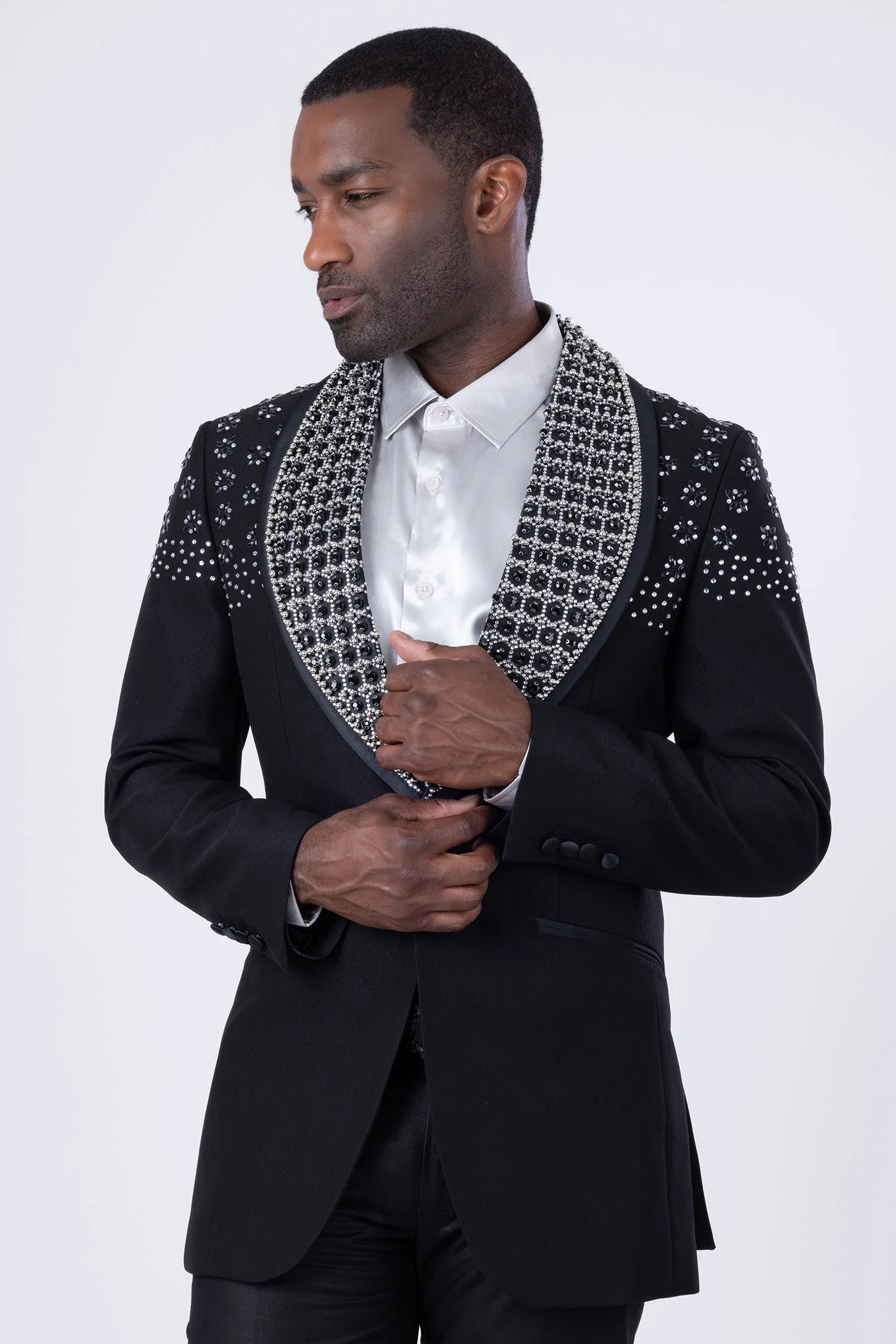 Leather Jacket with Python Luxury Billionaire