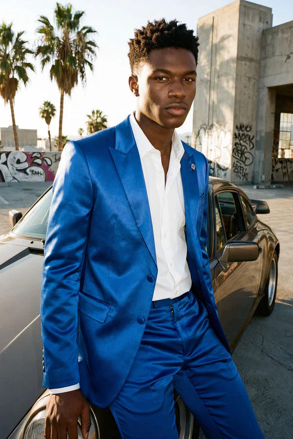 Barabas | 2pc Satin Suit | 6BL1010