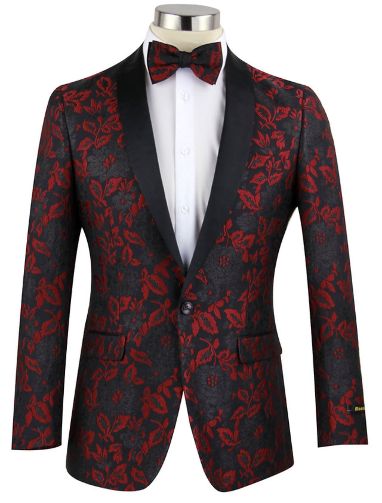 Maenza | Design Jacket w/ Matching BowTie (Slim Fit) | J-2102S-The City Warehouse-Menswear