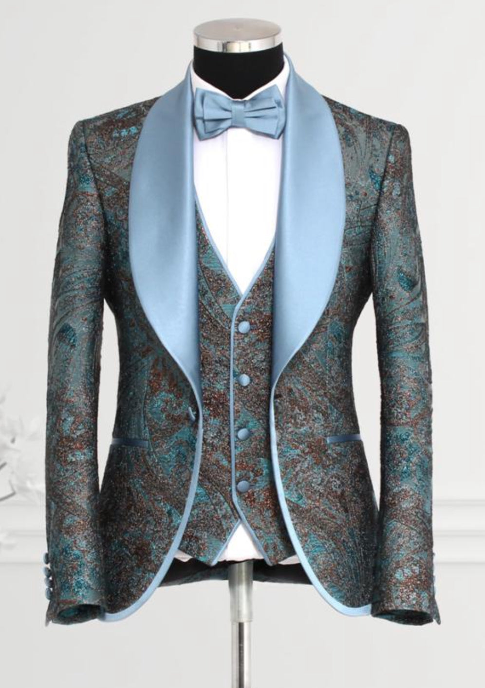 Masculini | 4pc Custom Design Tuxedo | 4123-The City Warehouse-Menswear