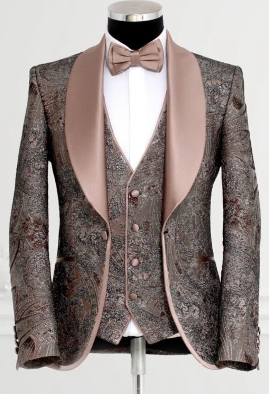 Masculini | 4pc Custom Design Tuxedo | 4123-The City Warehouse-Menswear