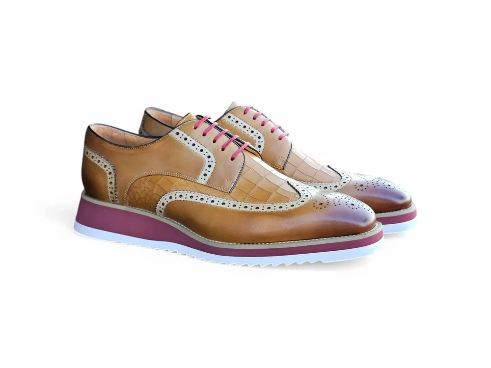 Carrucci | Embossed Croco Oxford | KS515-35
