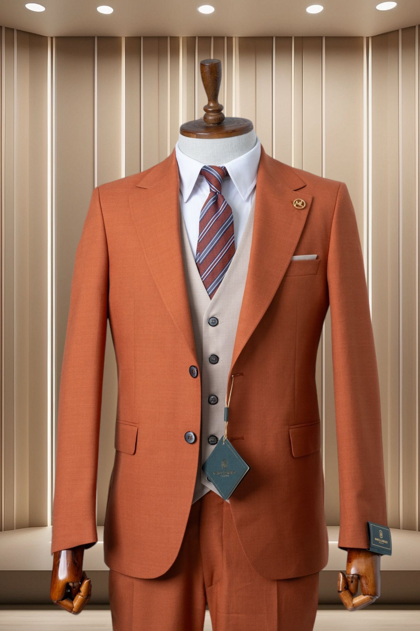 Marco Lorenzo | 3pc. Slim Fit Compose Suit-The City Warehouse-Menswear