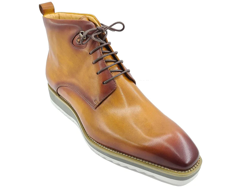 Carrucci | Burnished Calfskin Lace-Up Boot | KB515-16-The City Warehouse-Menswear