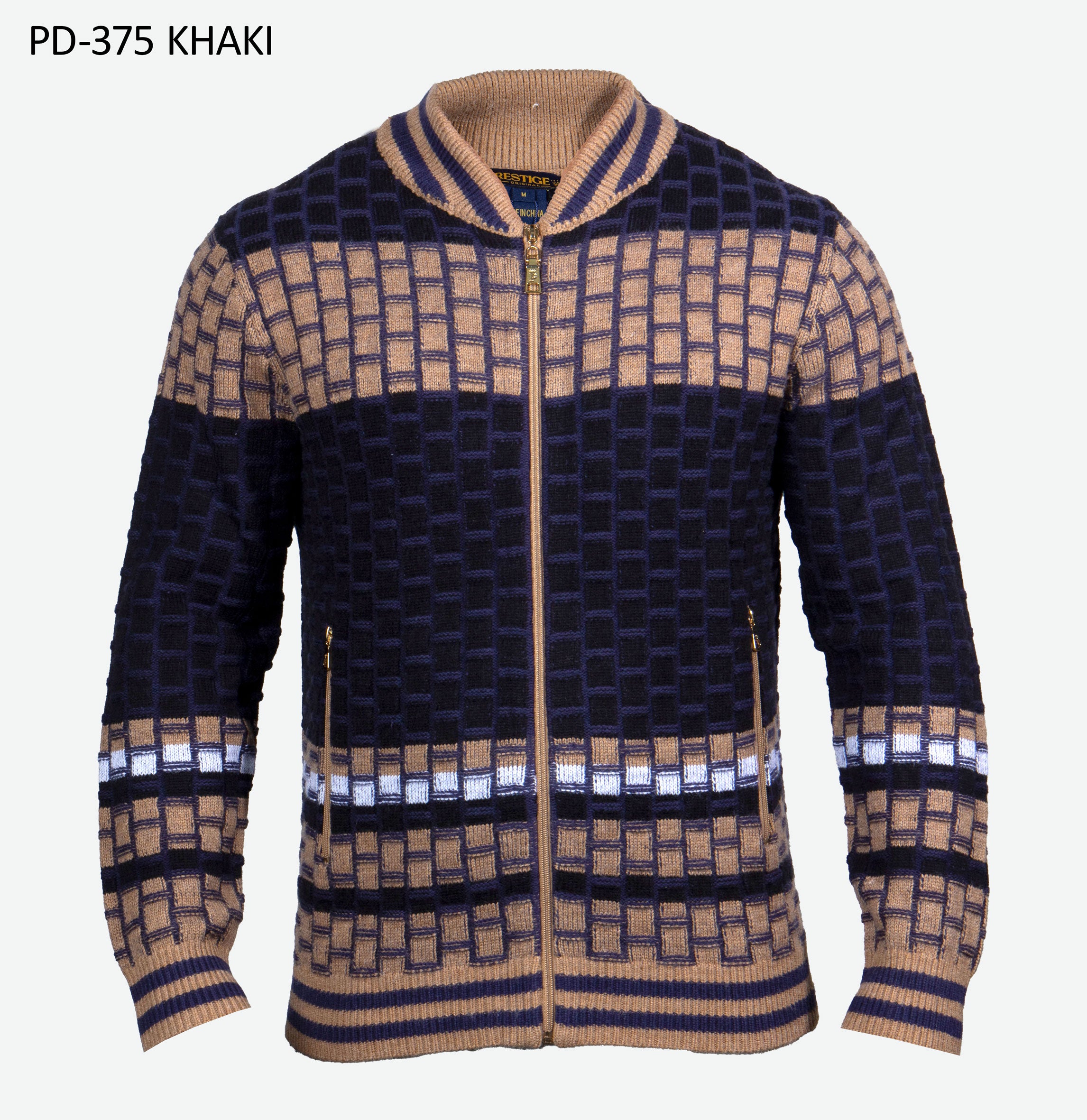 Prestige | Textured Full-Zip Sweater | PD-375
