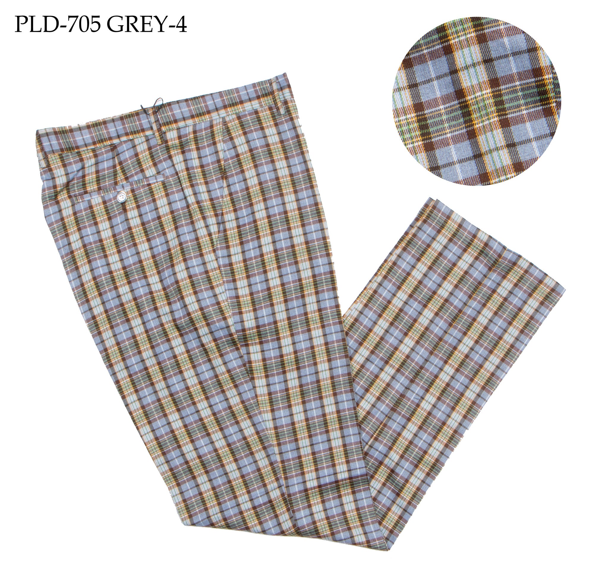 Prestige | Plaid Slacks | Gray-4-The City Warehouse-Menswear