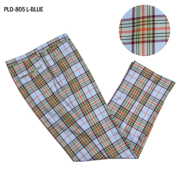 Prestige | Plaid Slacks | Light Blue