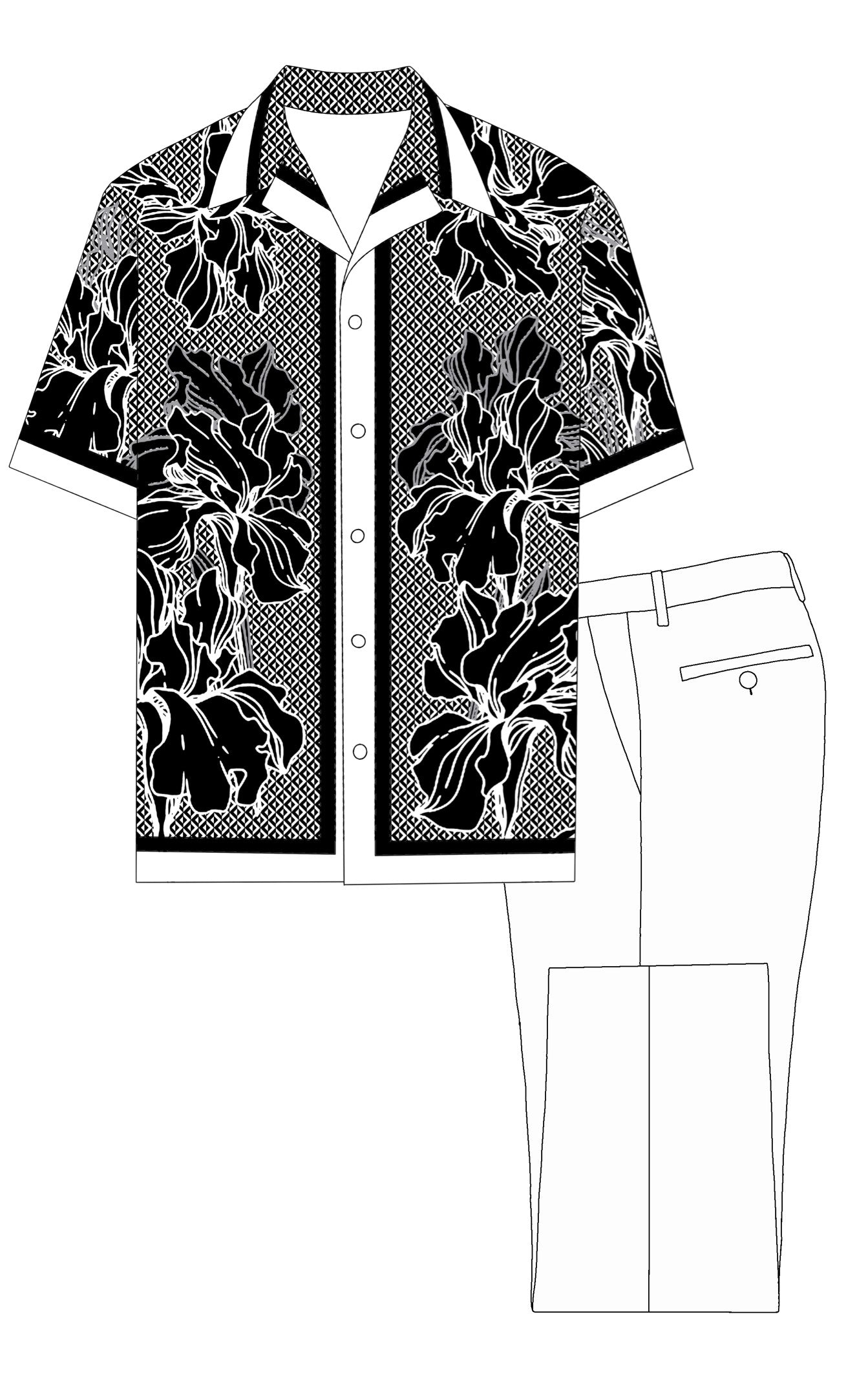 S/S Print 2pc Set | Robert Lewis | #R2PS005-The City Warehouse-Menswear