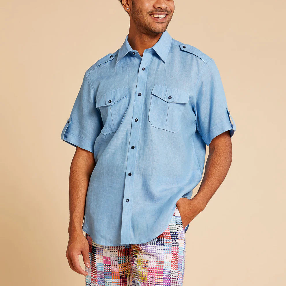 Inserch | S/S Linen Shirt | SS718-The City Warehouse-Menswear