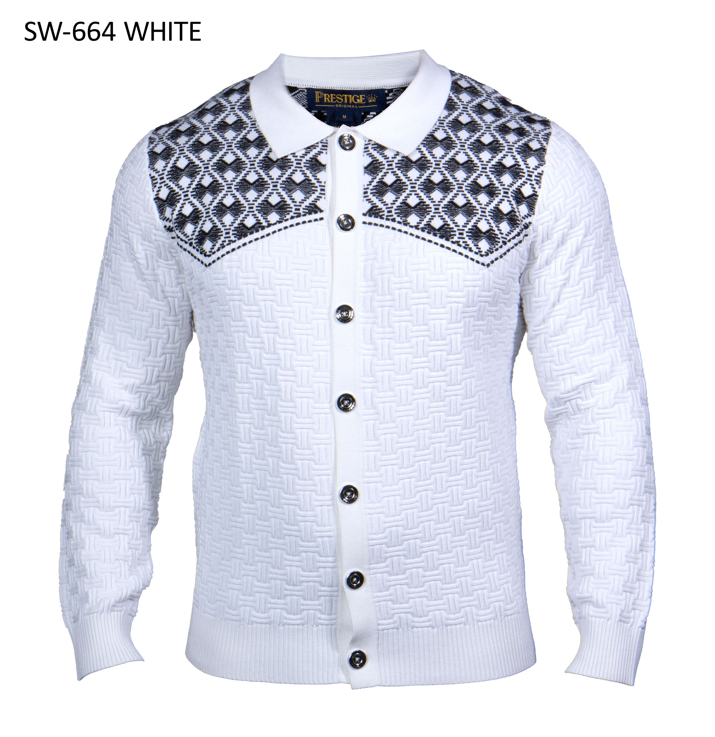 Prestige | Full Button Textured Polo | SW-664