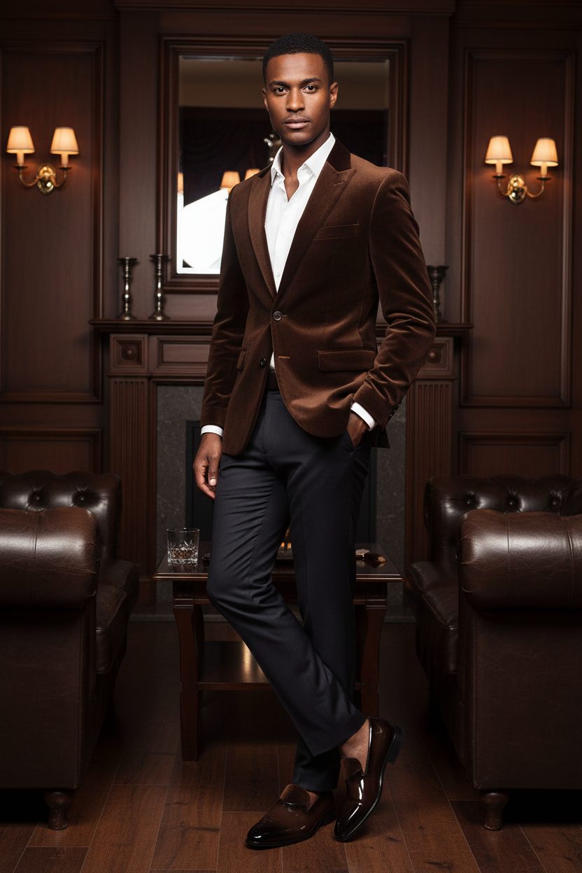 Brown Patent Loafer Virtual Model