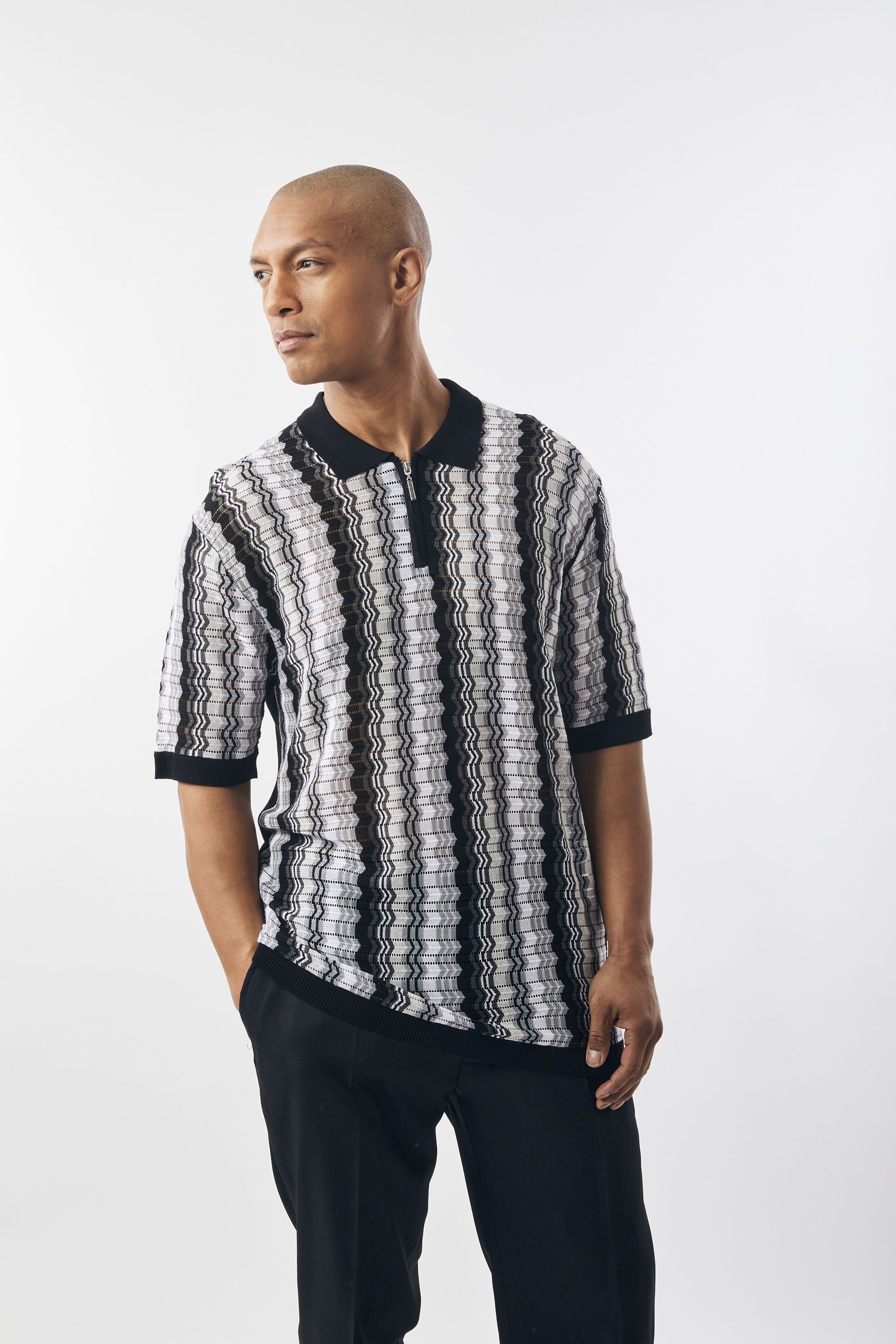 Stacy Adams | Striped Knit Shirt | 71054-The City Warehouse-Menswear
