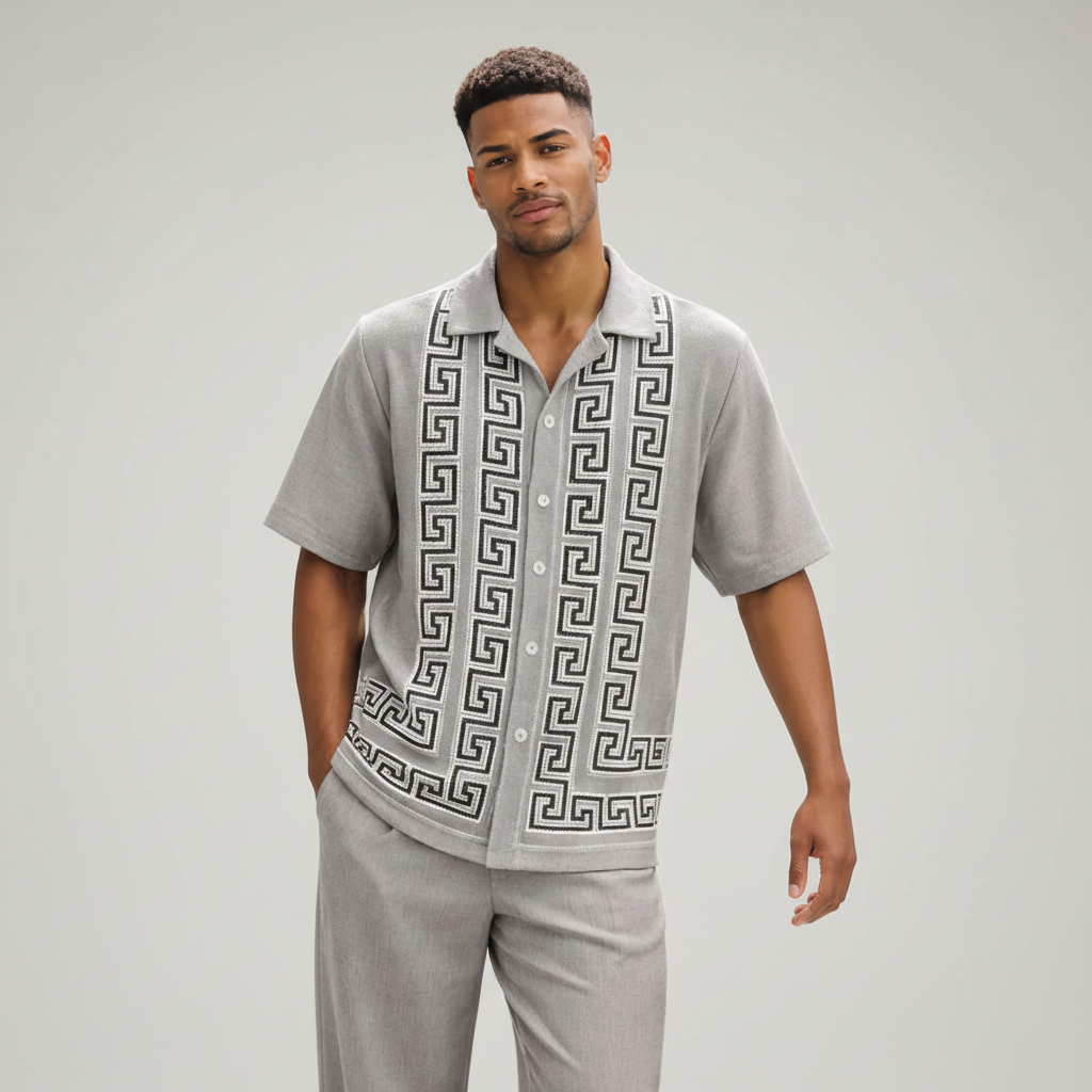 Silversilk 2-Piece Short Sleeve Knit Set Style 21019 - Side View