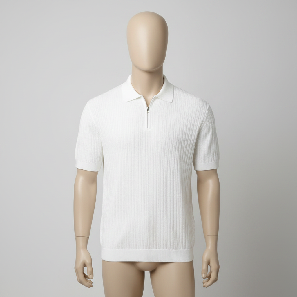 Stacy Adams S/S Knit Polo 21051 in White