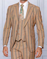 Manzini | 3pc Wide Pinstripe Suit | Sydney
