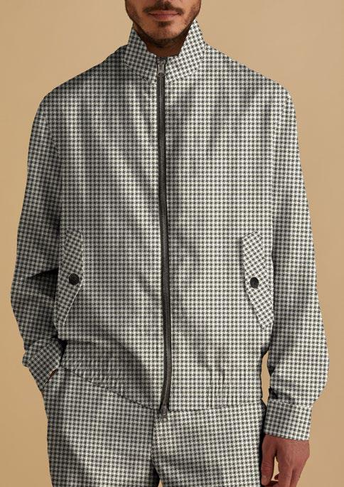 Inserch | Linen Houndstooth Jacket | JS269