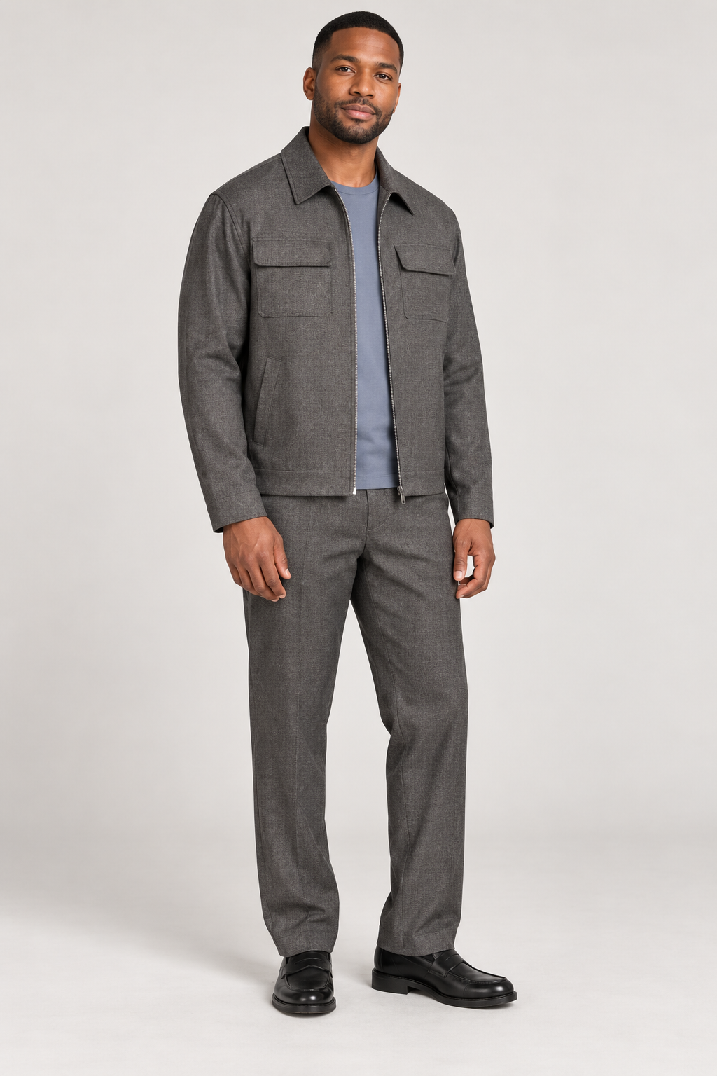 R. Lewis RLO24 Grey double pocket jacket and matching pants set
