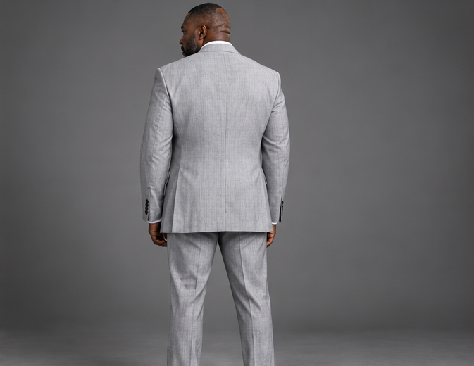 Saboo ATA09 Silver three-piece suit — back view