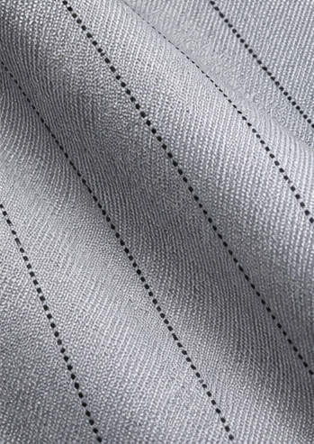 Saboo ATA09 Silver three-piece suit — fabric view