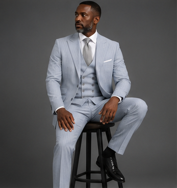 Saboo DB4914 Ice three-piece suit — seated view
