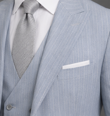 Saboo DB4914 Ice three-piece suit — lapel view