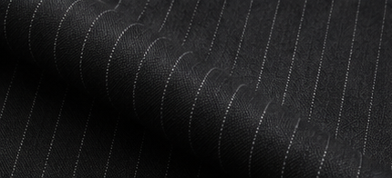 Saboo DB5200 Black three-piece suit — fabric view