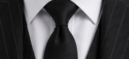 Saboo DB5200 Black three-piece suit — chest detail view