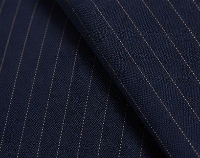 Saboo TA2 Navy three-piece suit — fabric view