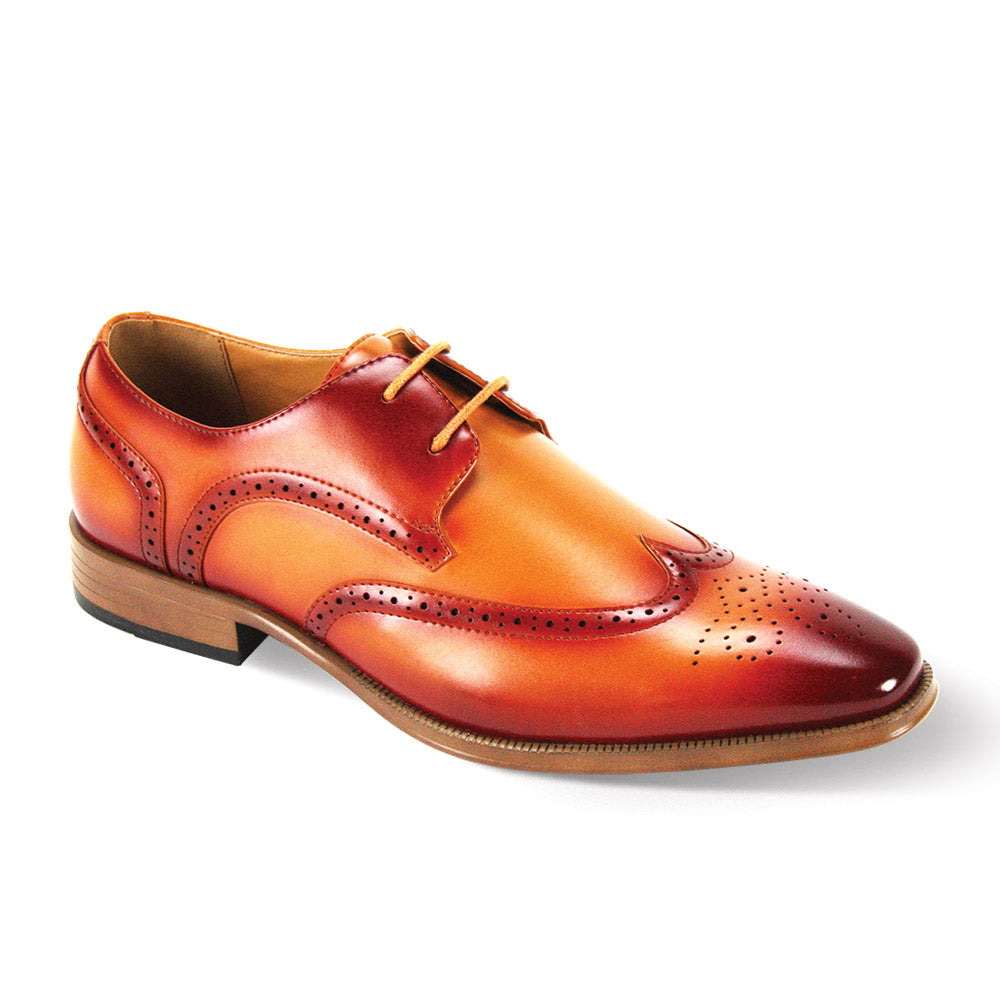 Antonio Cerelli 2-Tone Wingtip (7006) — Tan.Burgandy