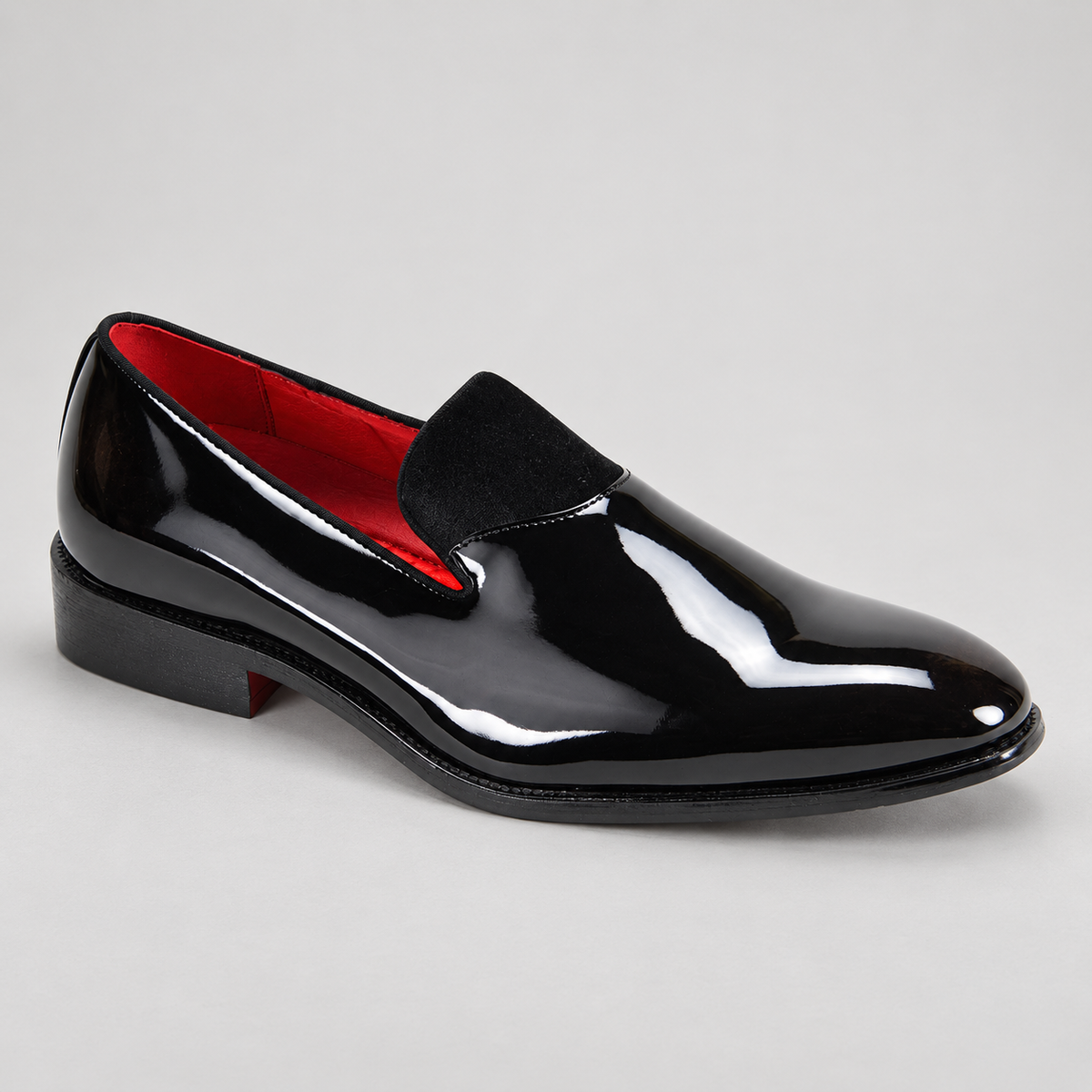 After Midnight Patent Loafer (7009) in Black, studio product photo