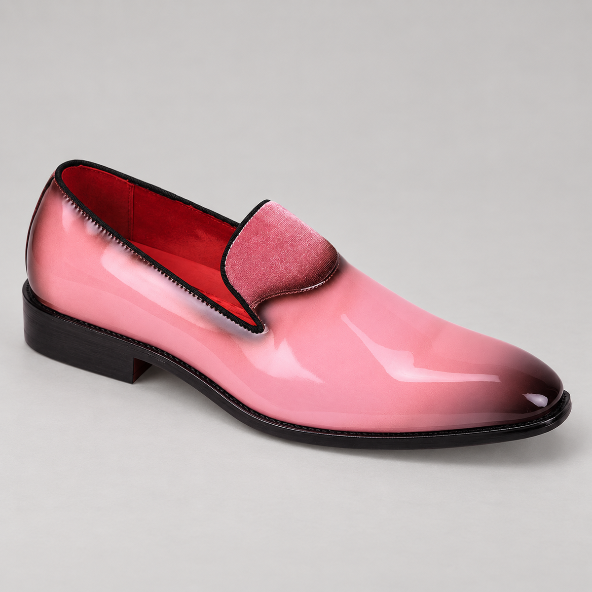 After Midnight Patent Loafer (7009) in Pink, studio product photo