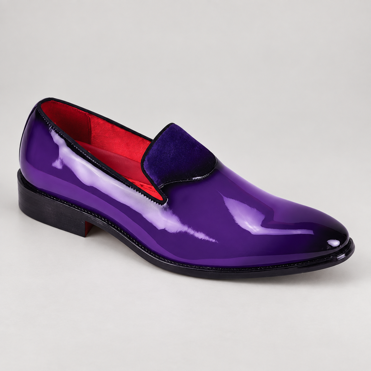 purple and black dress shoes AM Solid Patent Loafer 7009 Size:us 20w casual boots for men Brands We Love Long Sleeve Missguided Ball