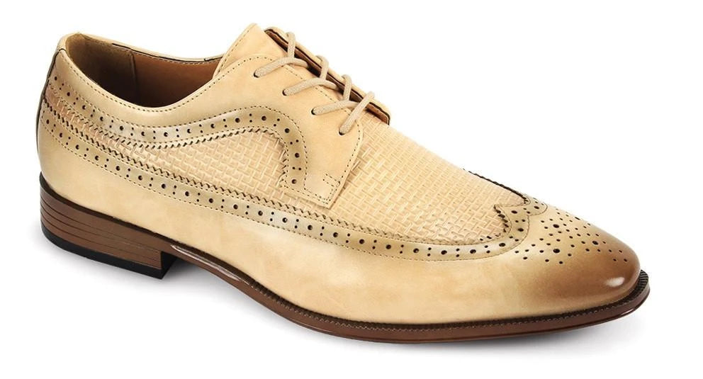 Antonio Cerrelli Men's Formal Wingtip (7068) — Beige