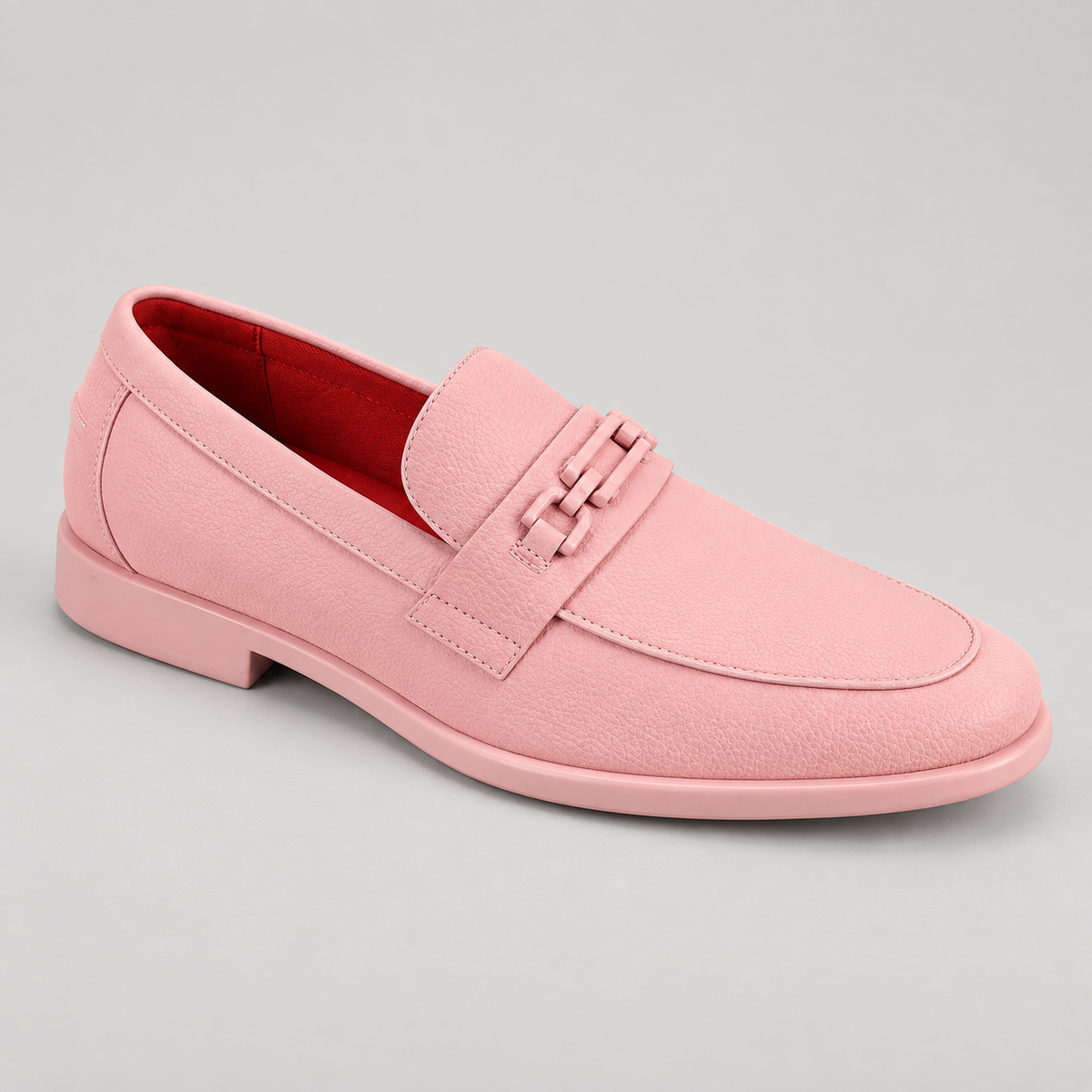 The Ashford Moc-Toe Slip On (ASH4) in Rose Pink, studio product photo