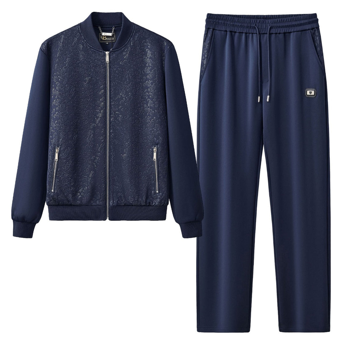 Barocco Regalia Emboss Tracksuit JS425 Navy front