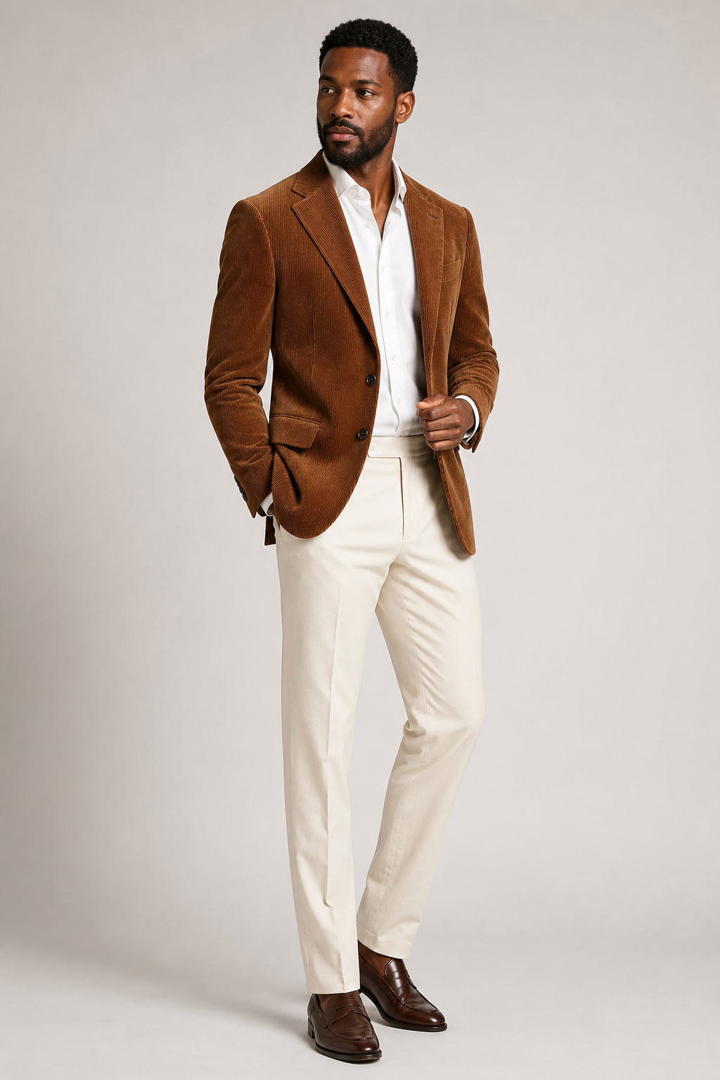 Zacchi Bryan Corduroy Blazer in Cognac — The City Warehouse Menswear