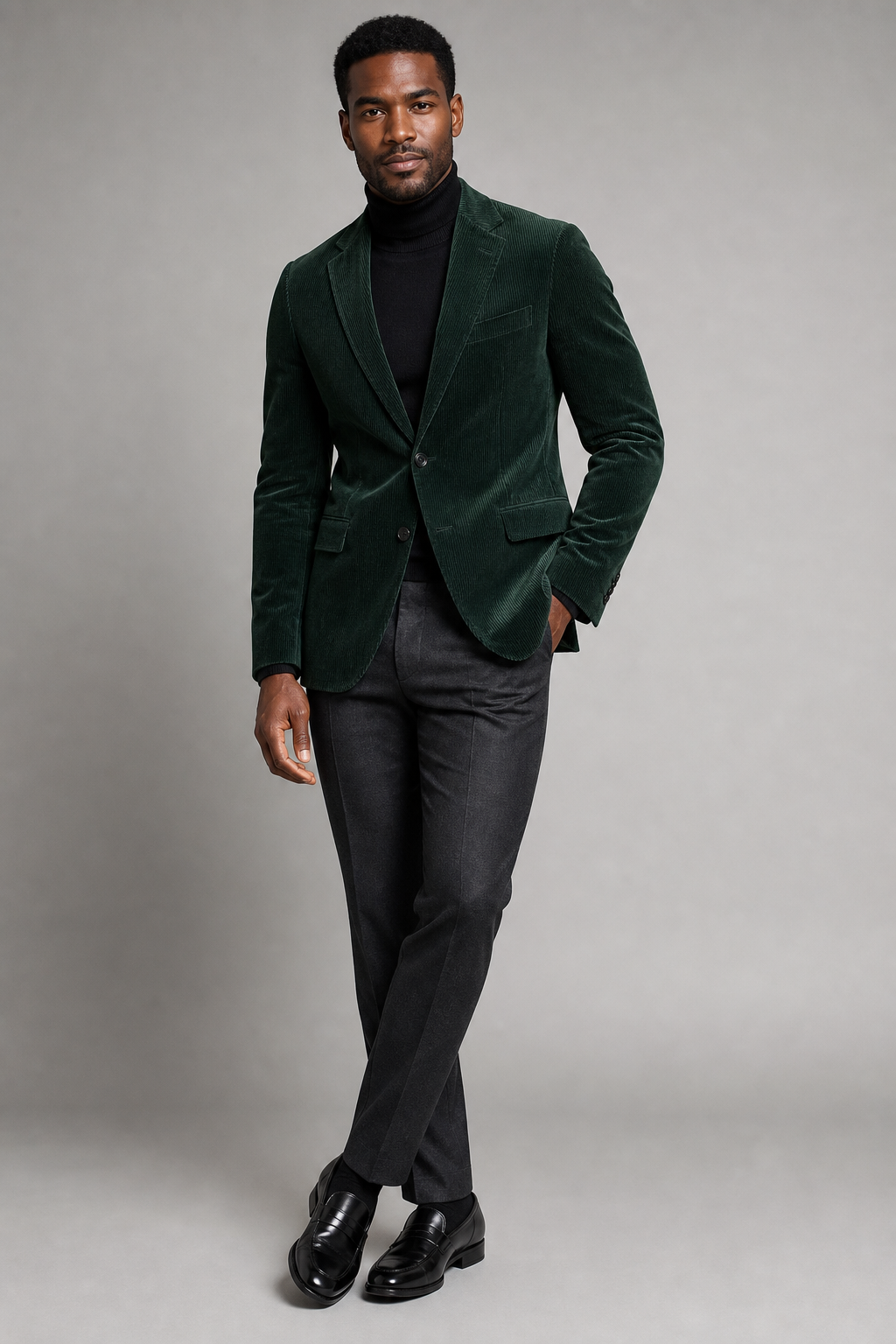 Zacchi Bryan Corduroy Blazer in Hunter Green — The City Warehouse Menswear