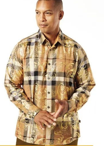 Stacy Adams | L/S Print Button Down | 4943-The City Warehouse-Menswear