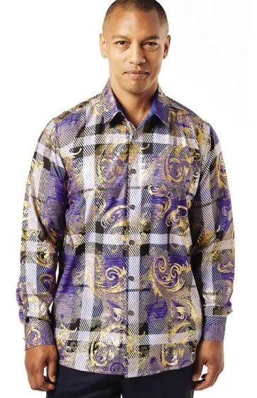 Stacy Adams | L/S Print Button Down | 4943