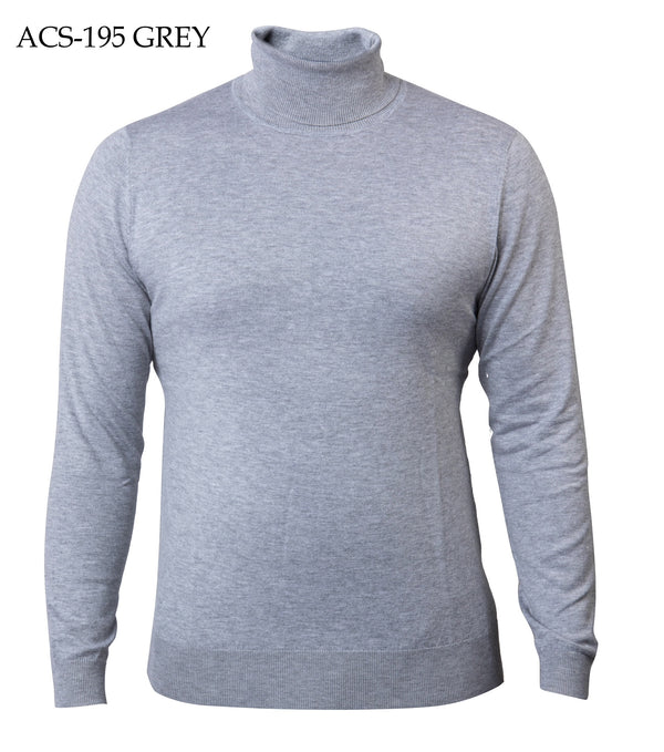 Solid L/S Turtleneck Sweater | (Gray)