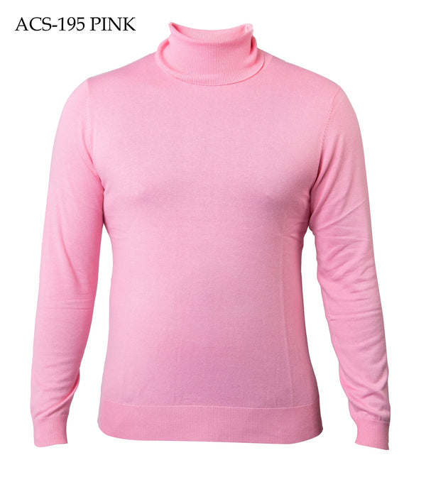 Solid L/S Turtleneck Sweater | (Pink)
