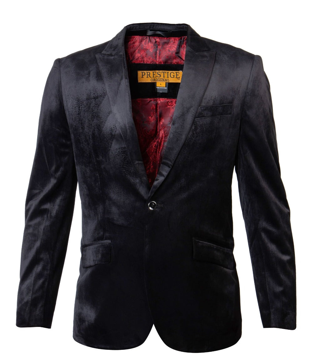 Vinci | Solid Velvet Blazer | B-27-The City Warehouse-Menswear