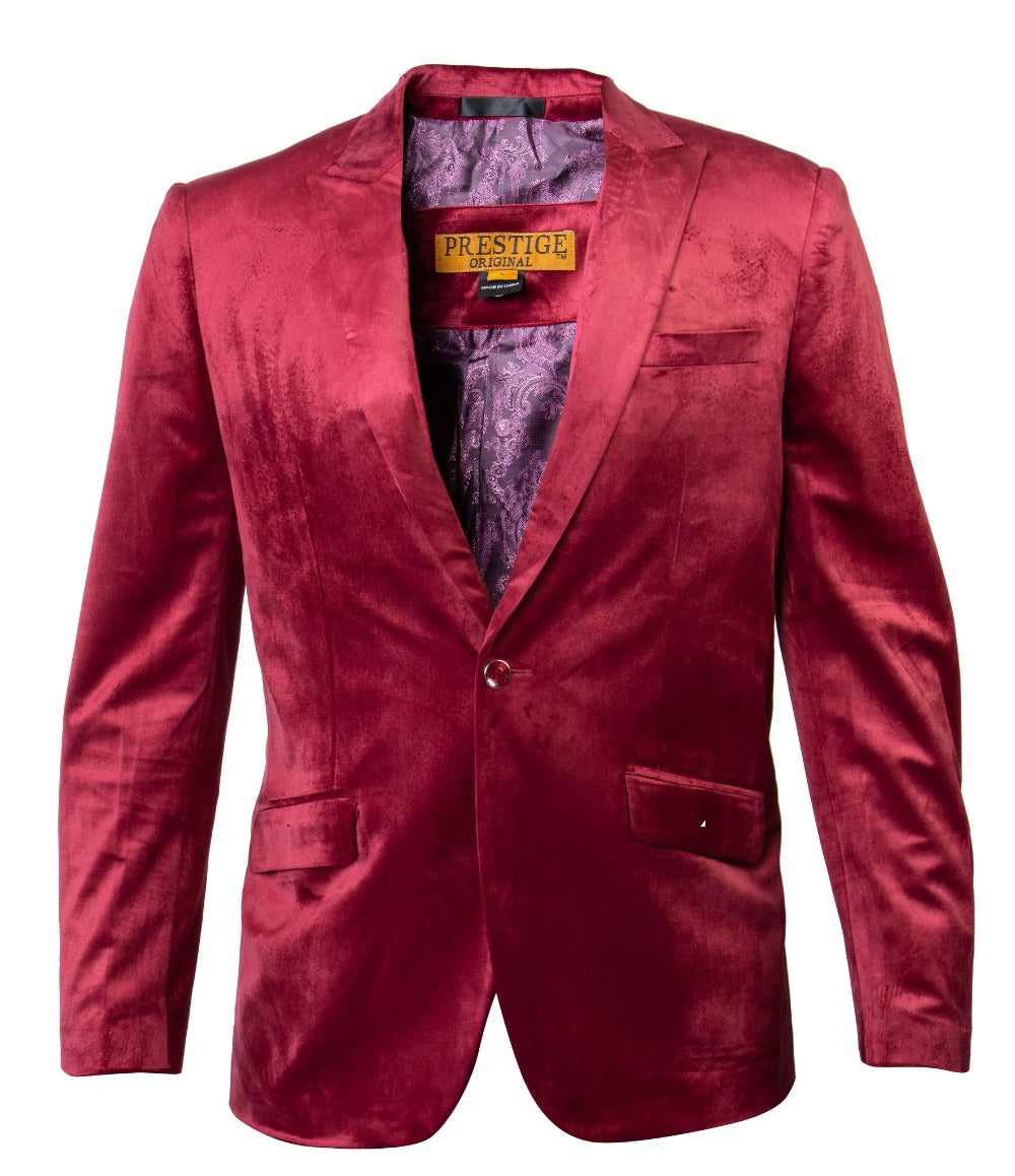 Vinci | Solid Velvet Blazer | B-27-The City Warehouse-Menswear