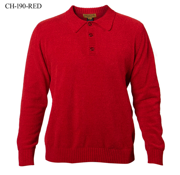 L/S Solid Polo Sweater