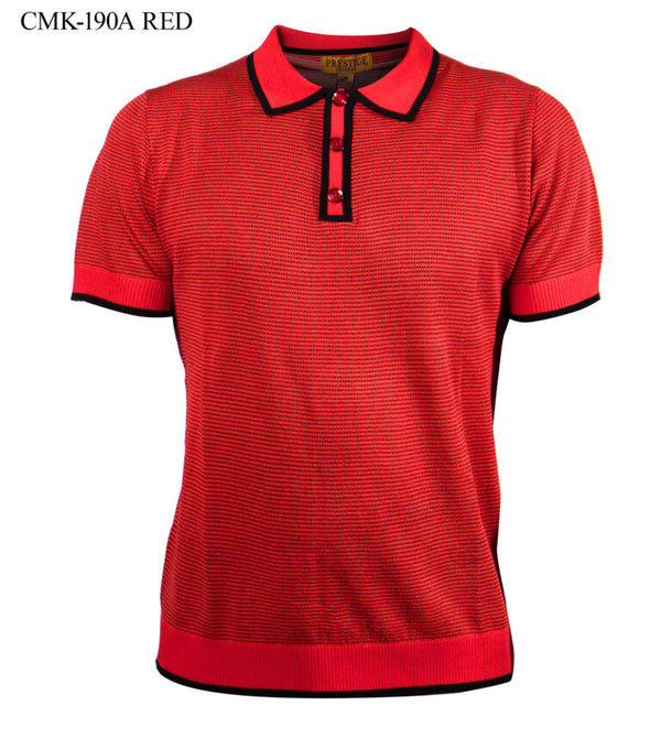 S/S 2 TONE POLO | CMK190A (RED)