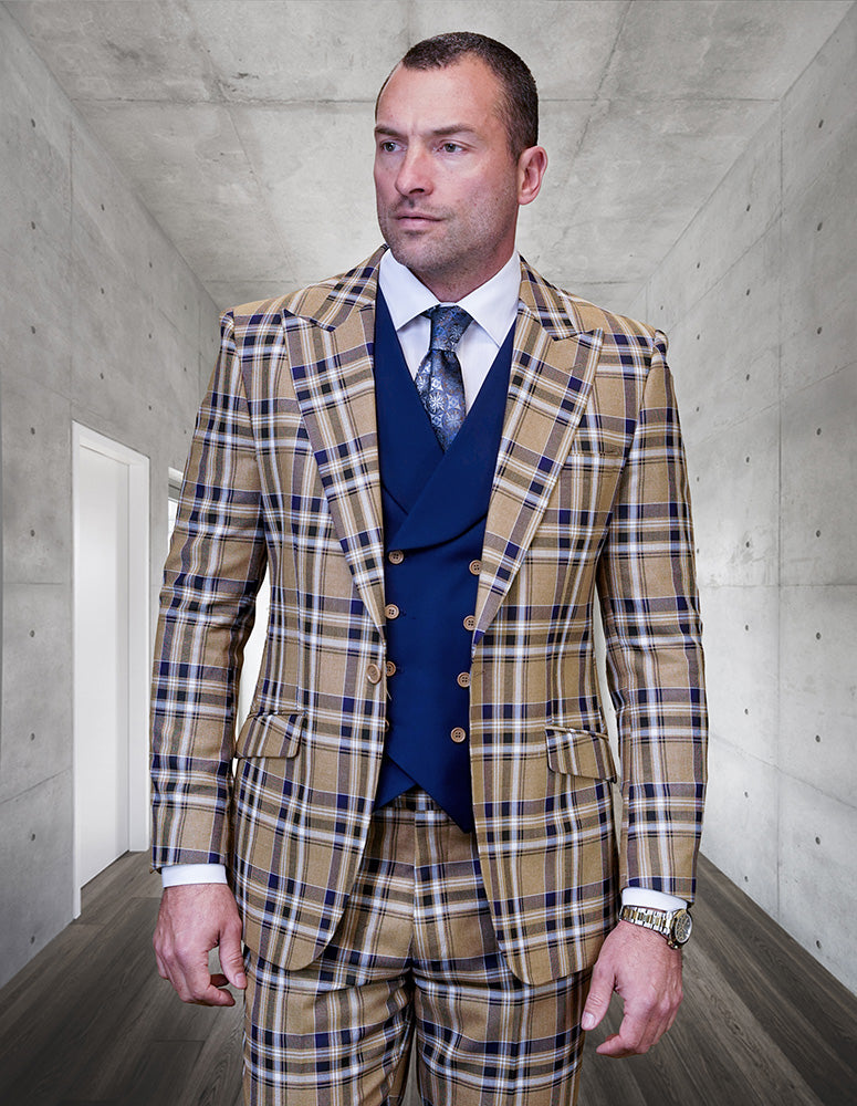 3PC Plaid Suit | Firenze-The City Warehouse-Menswear